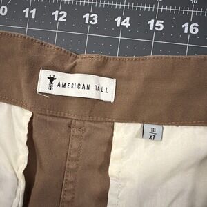 American Tall Khaki Chino Pants Women's 18 Brown Wide-Leg Cotton Stretch